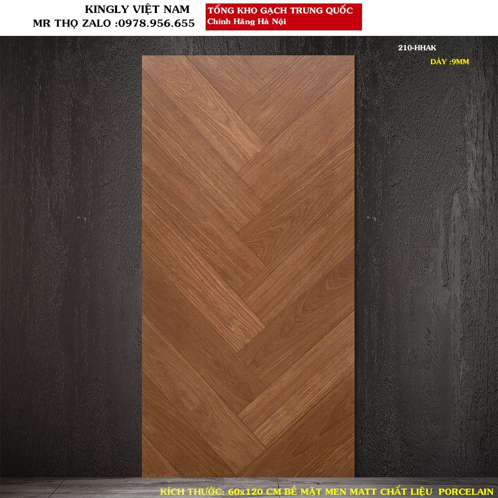 Gạch lát nền giả gỗ 60x120 cm  Trung Quốc 210